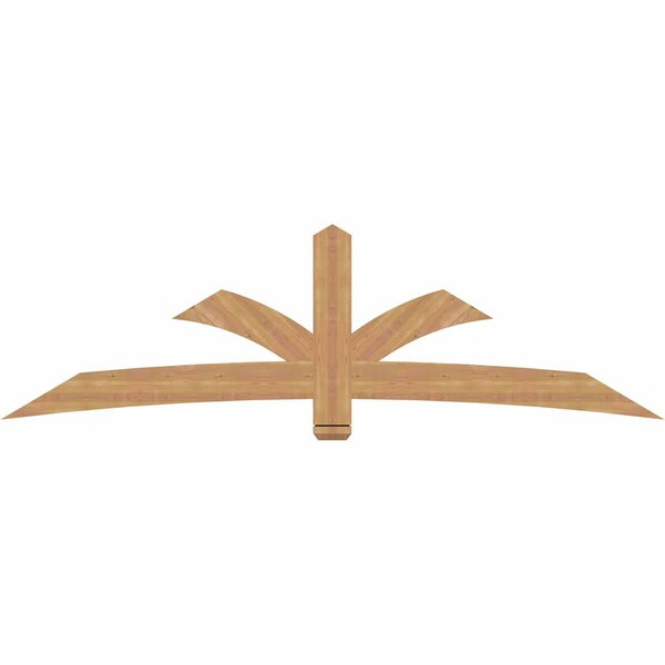 Ekena Millwork Davenport Timber Gable Bracket, Western Red Cedar, 96"W x 28"H x 1 1/2"D x 5 1/2"F, 7/12 Pitch GBW096X28X0206DAV00SWR - main
